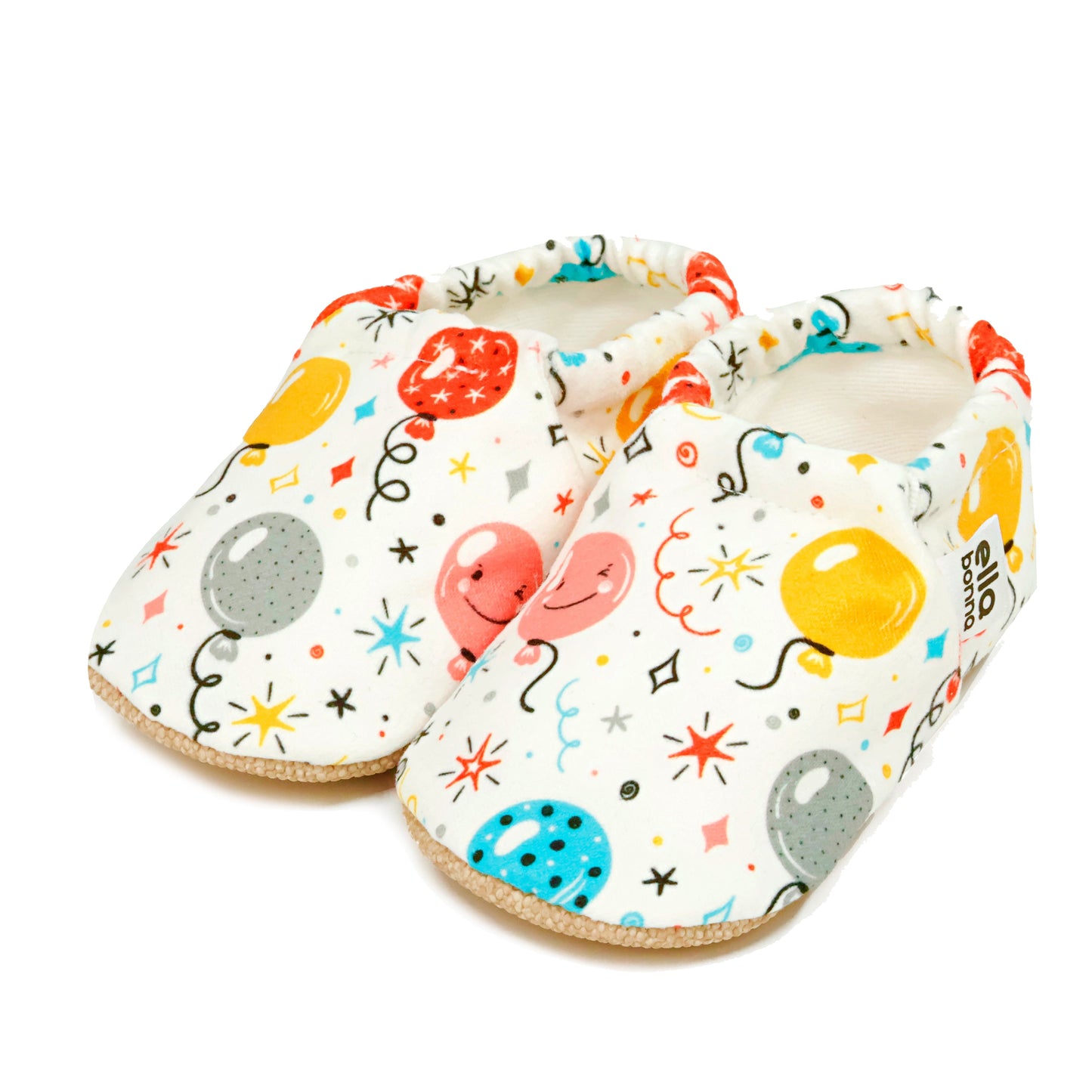 Ella Bonna Non-Slip Sole Balloons Patterned Baby Booties, Home Boot Slippers Nursery Shoes