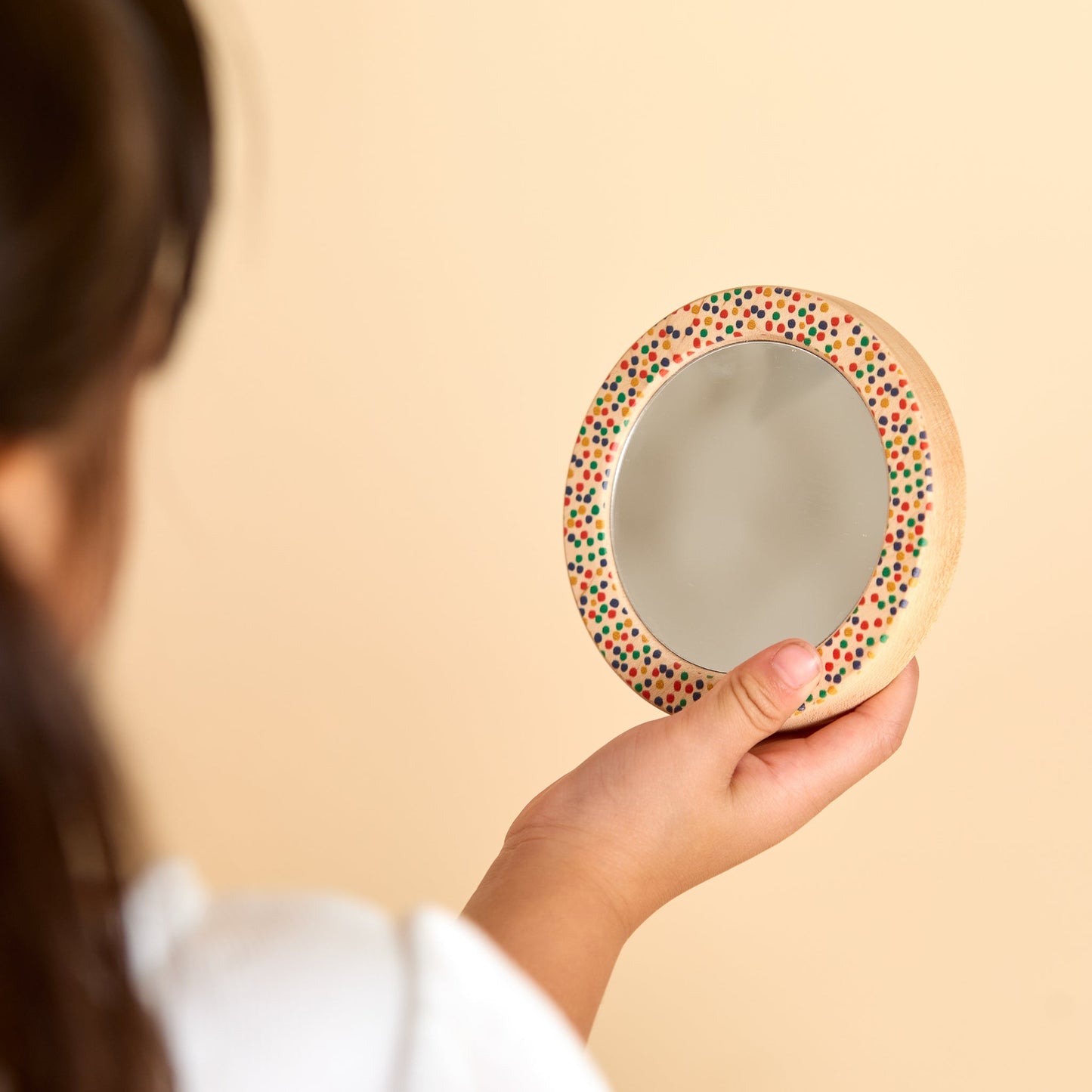 Printed Bear Single-Piece Rattle and Matching Mirror | Made in the USA 🇺🇸