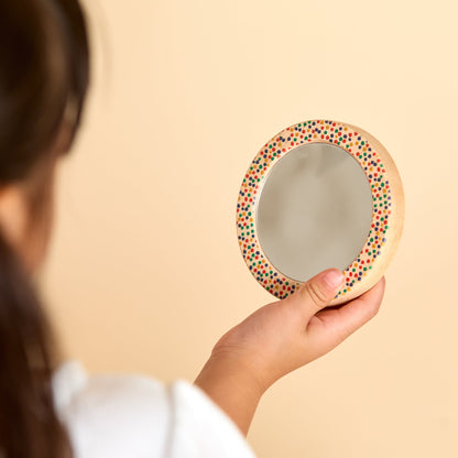 Printed Bear Single-Piece Rattle and Matching Mirror | Made in the USA 🇺🇸