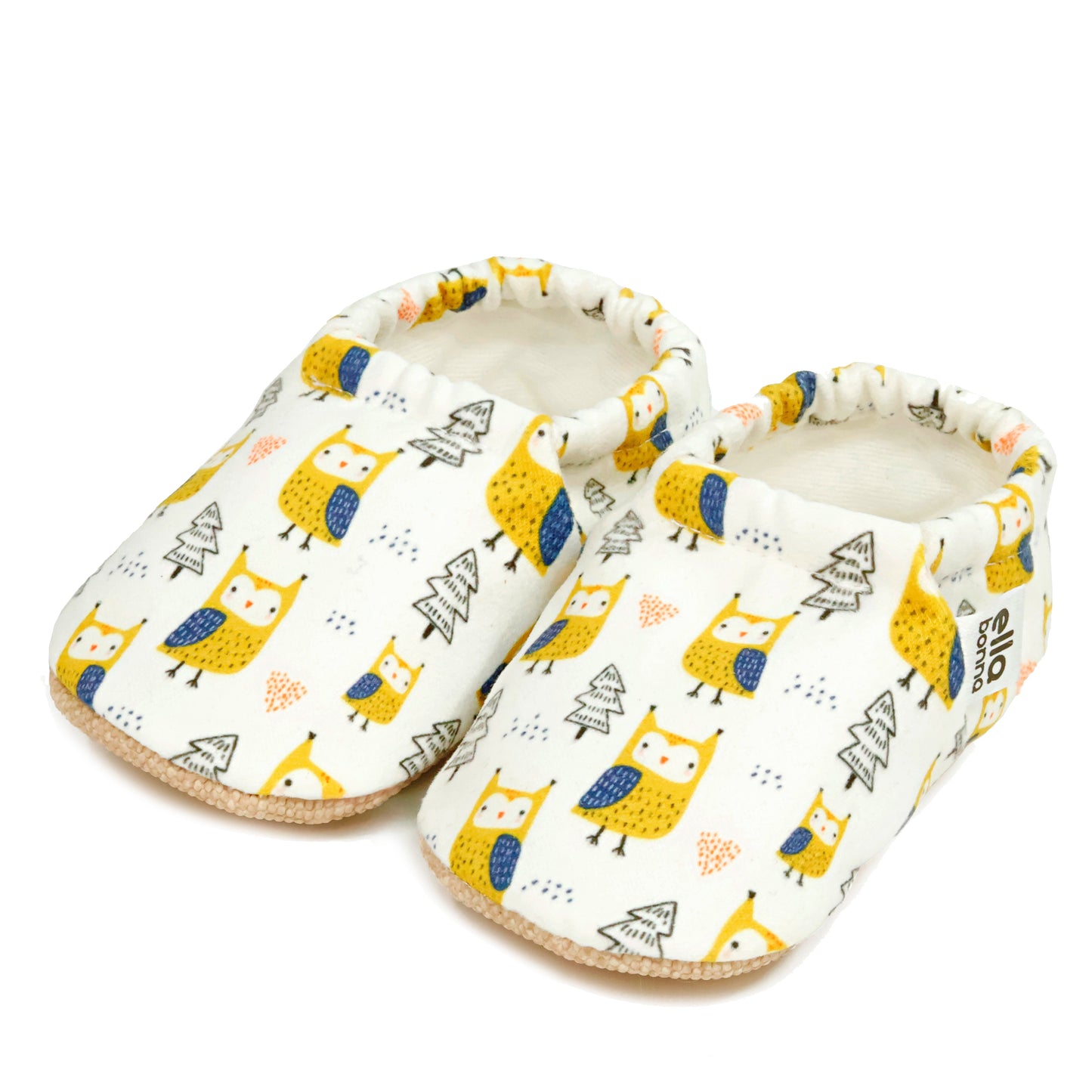 Ella Bonna Non-Slip Sole Bird Patterned Baby Booties, Home Boot Slippers Nursery Shoes