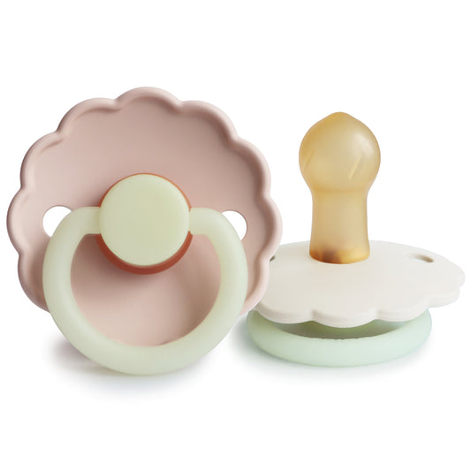 FRIGG Daisy Night Natural Rubber Pacifier 2-Pack