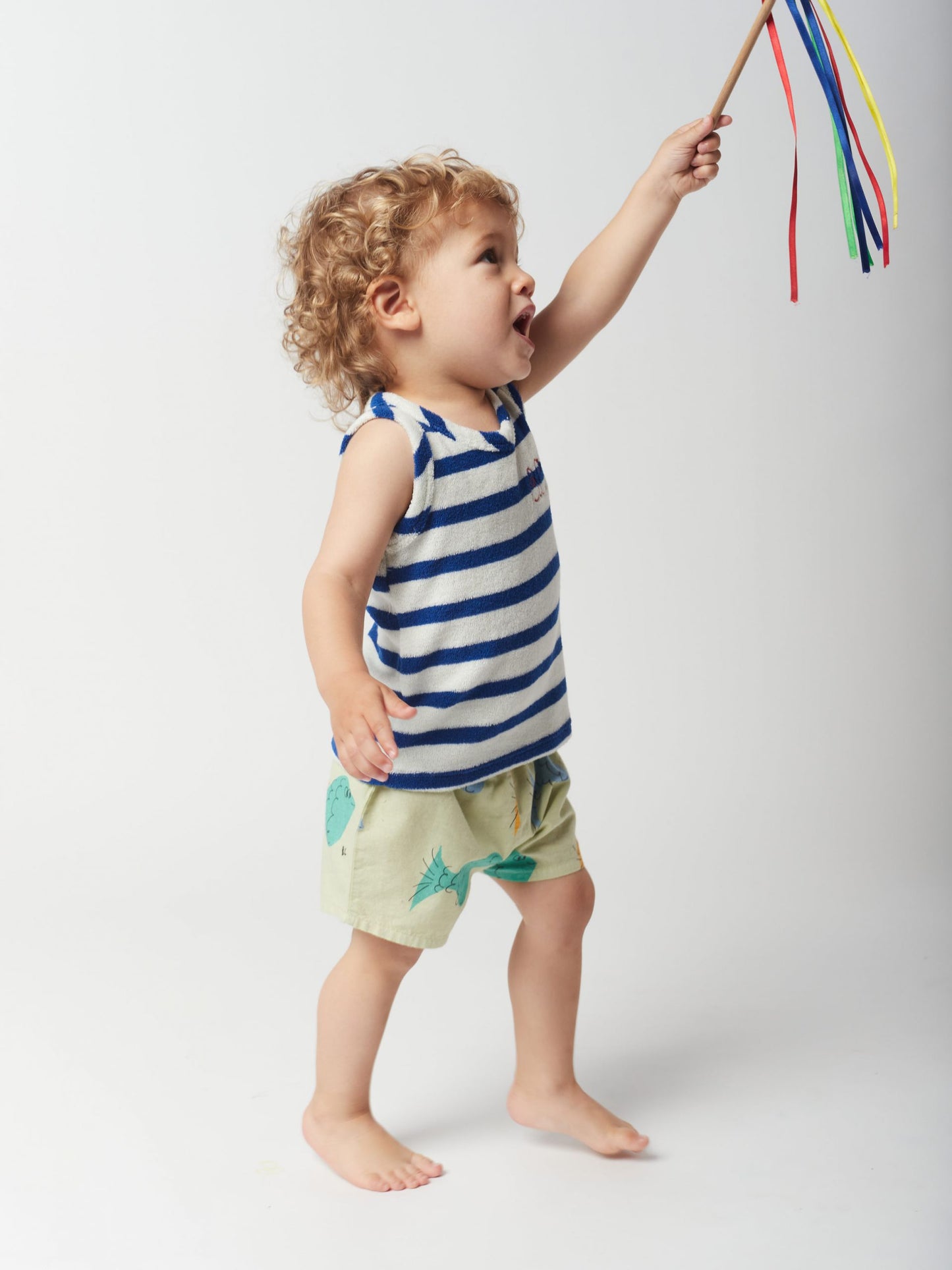 Multicolor Fish All Over Woven Shorts