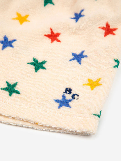 Multicolor Stars All Over Terry Shorts