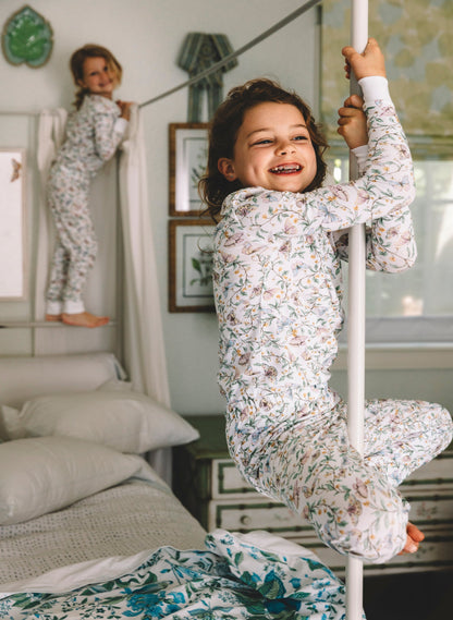 Children's Two Piece Organic Pajamas - Botanical Whisper