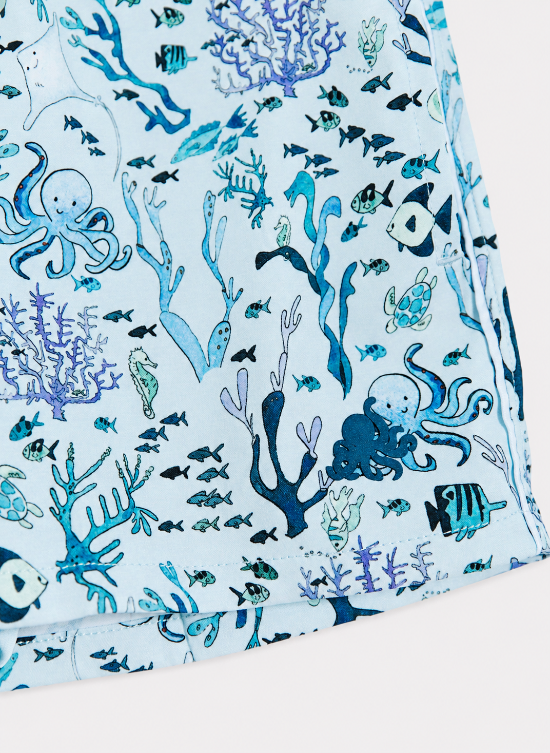 Boys Swim Short - Blue Coral Reef