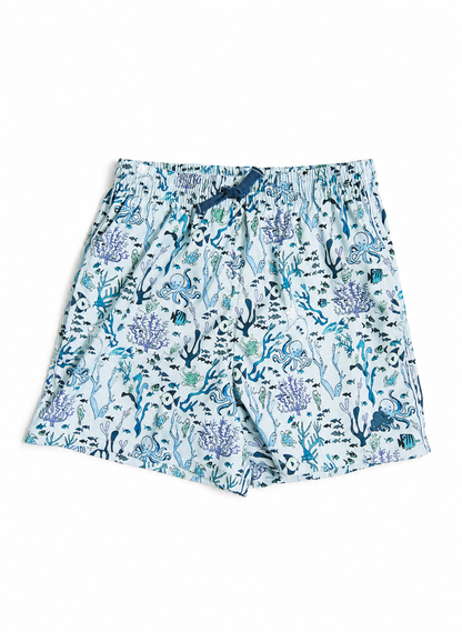 Boys Swim Short - Blue Coral Reef