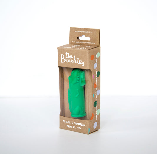 Chomps the Dino Finger Toothbrush