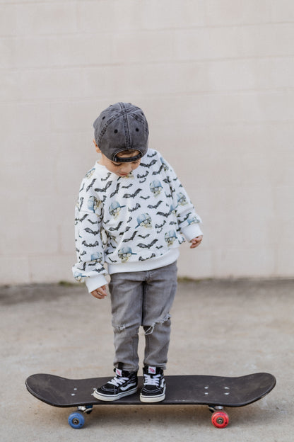 Spooky Bro Bamboo Bubble Romper or Crewneck Sweatshirt