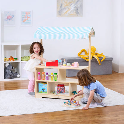 Holly Wooden Market Stand – Kids’ Pretend Play Shop & Display Shelf
