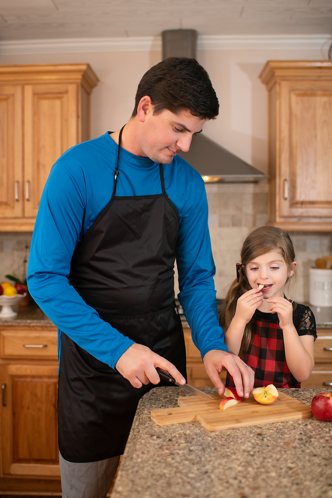 Solid Black Minimalist Apron - fits sizes youth small through adult 2XL