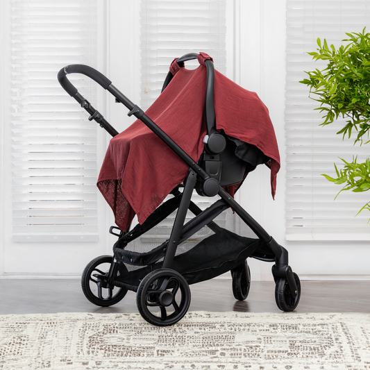 Baby Car Seat Cover in Wine