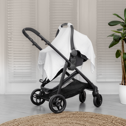 Baby Car Seat Cover in White