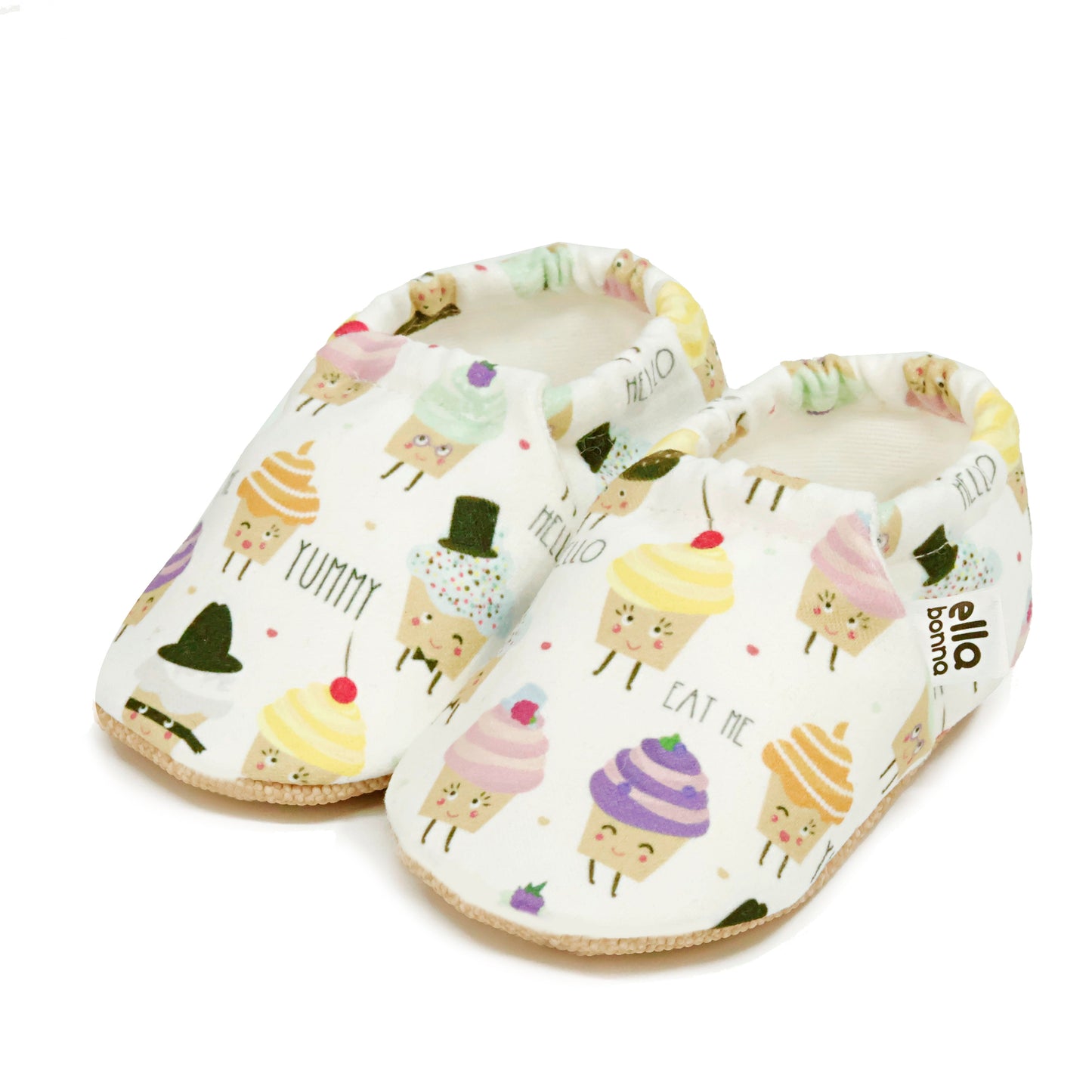 Ella Bonna Non-Slip Sole Muffin Patterned Baby Booties, Home Boot Slippers Nursery Shoes