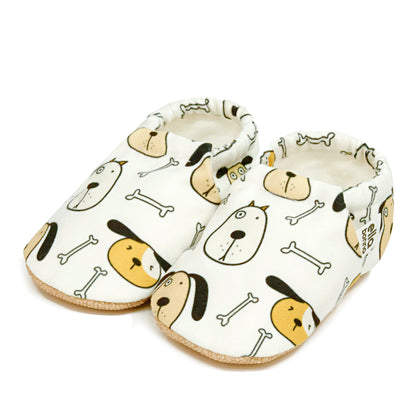 Ella Bonna Non-Slip Sole Cute Dog Patterned Baby Booties, Home Boot Slippers Nursery Shoes