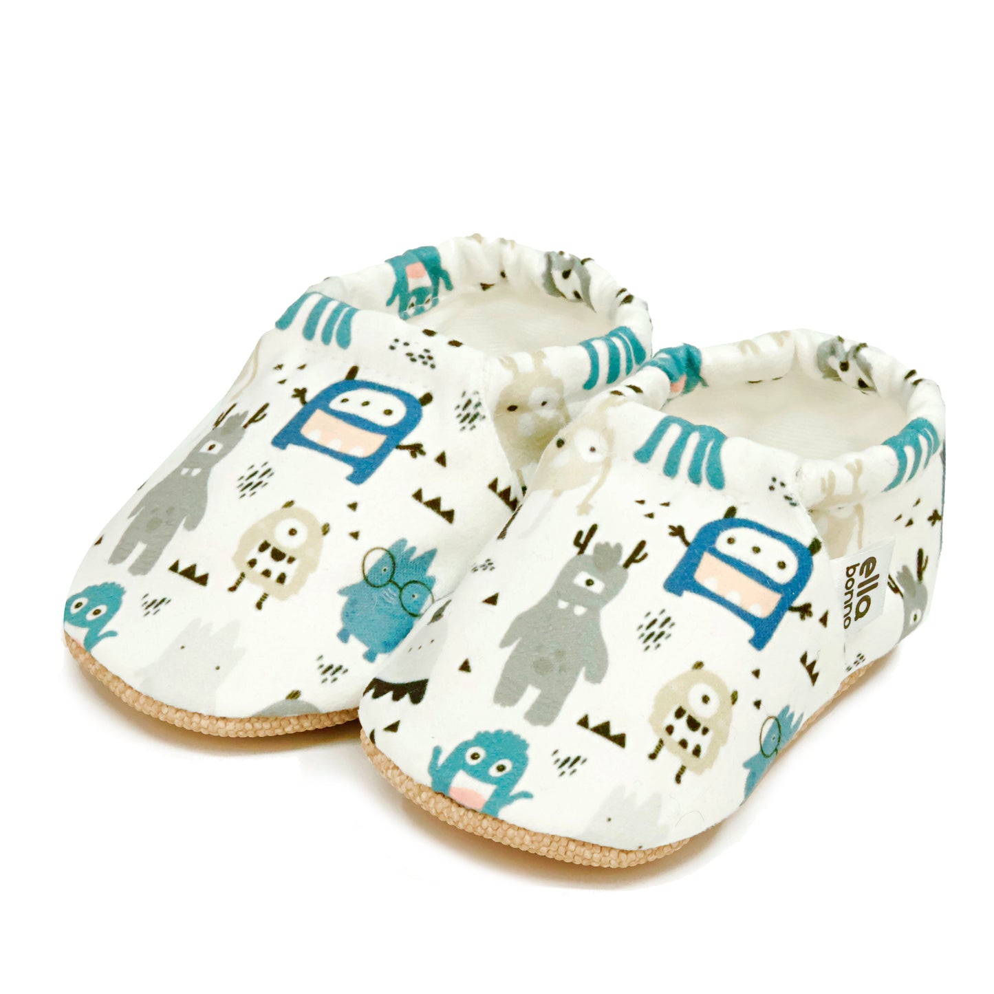 Ella Bonna Non-Slip Sole Cute Ghost Patterned Baby Booties, Home Boot Slippers Nursery Shoes