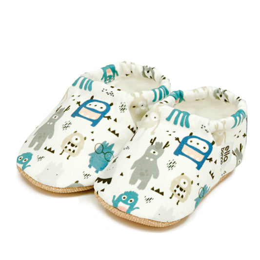 Ella Bonna Non-Slip Sole Cute Ghost Patterned Baby Booties, Home Boot Slippers Nursery Shoes