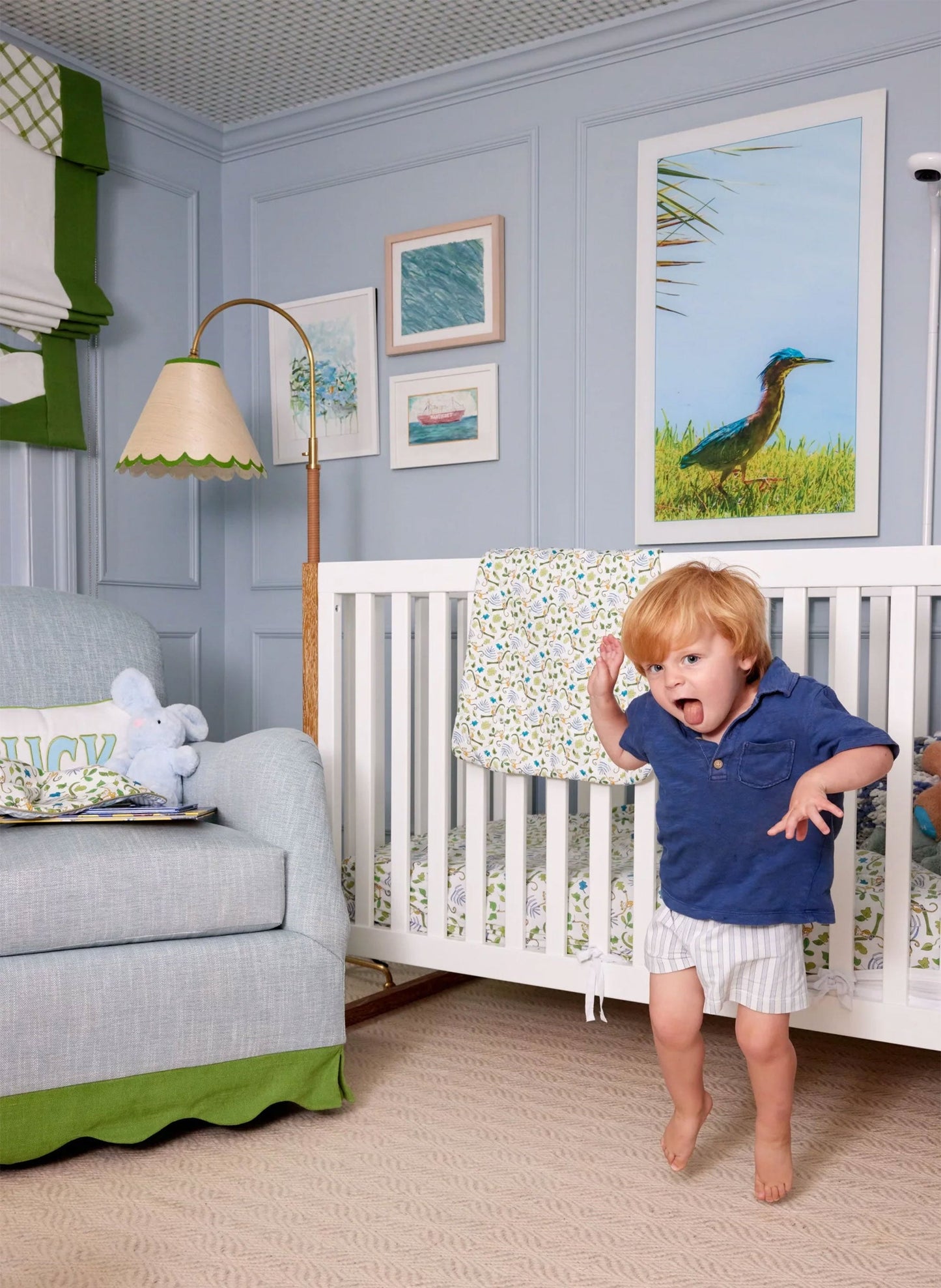 Happy Monkey Crib Sheet