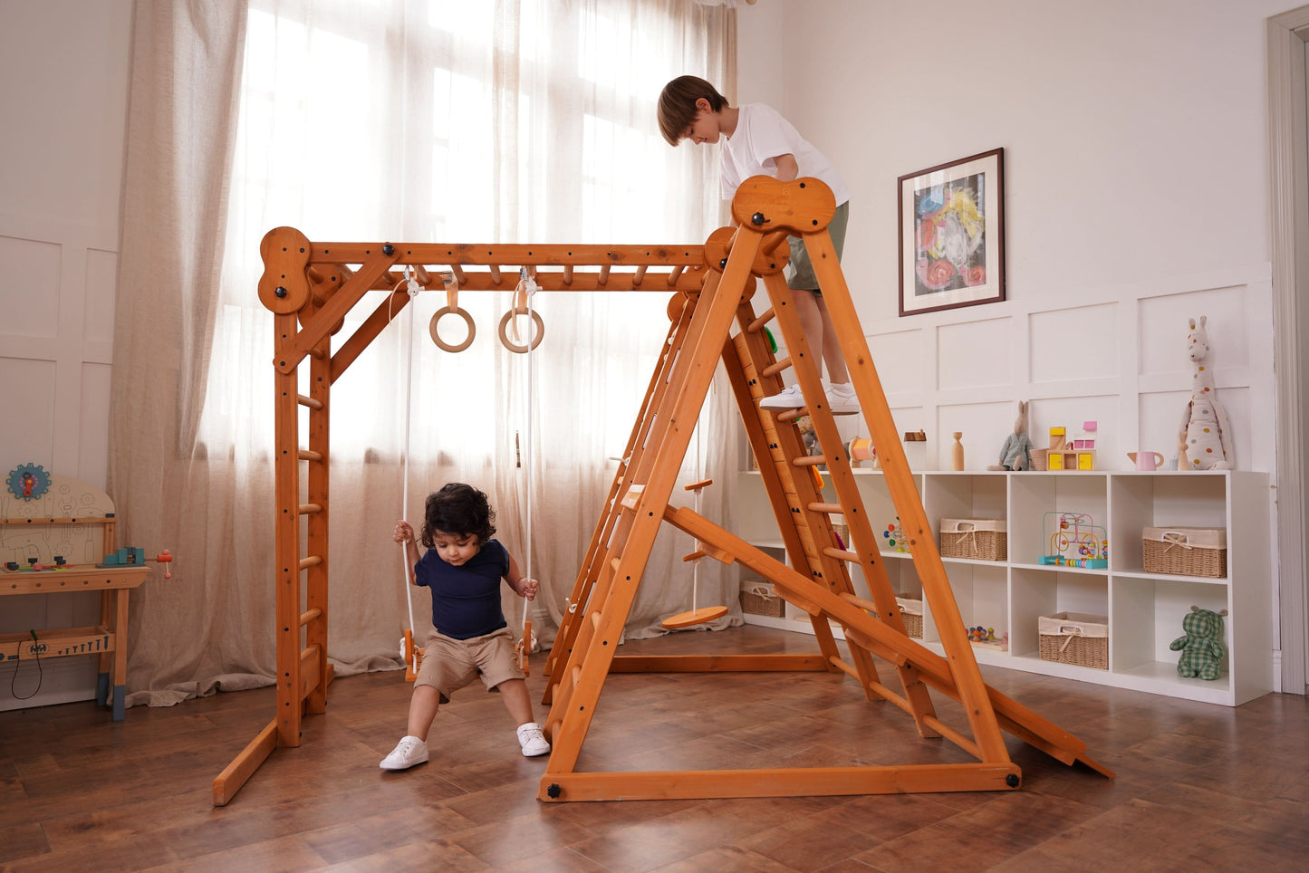 Chestnut | Outdoor & Indoor Foldable Jungle Gym