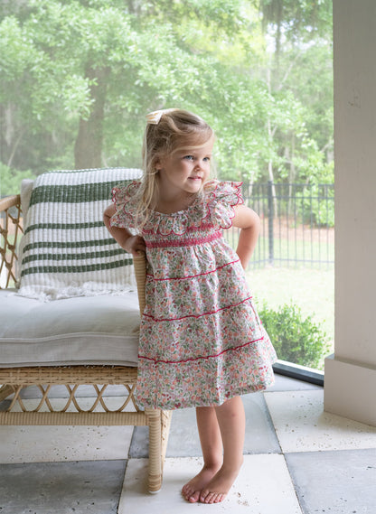 The Mimi Dress - Peach Blossom Print