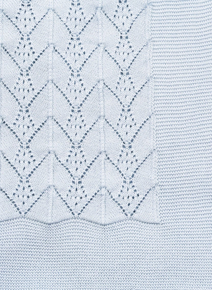 Wonder Organic Cotton Baby Blanket - Light Blue