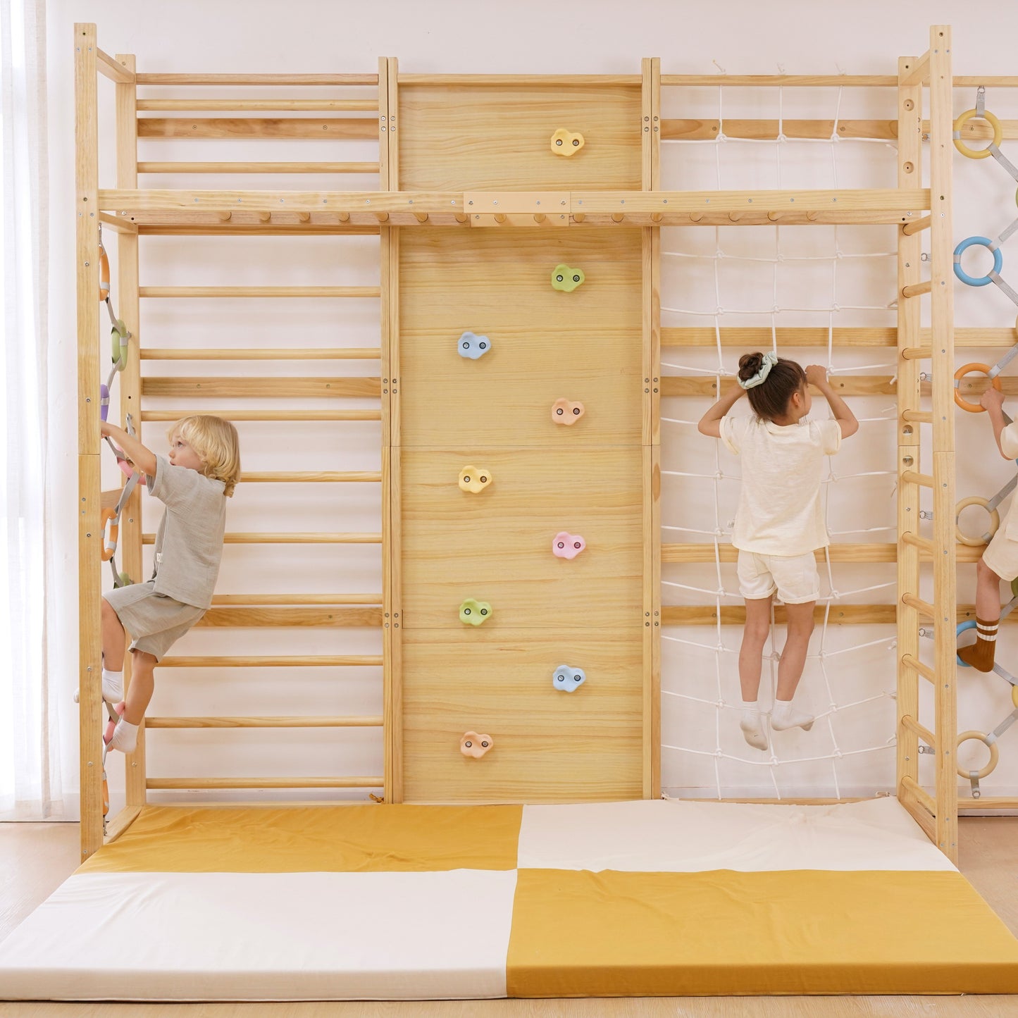 Monkey Bar Attachment – For 95 Inch Walnut Swedish Ladder