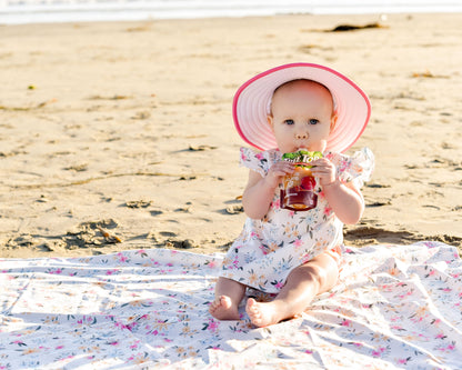 Pastel Floral Splash Mat - A Waterproof Catch-All for Highchair Spills and More!