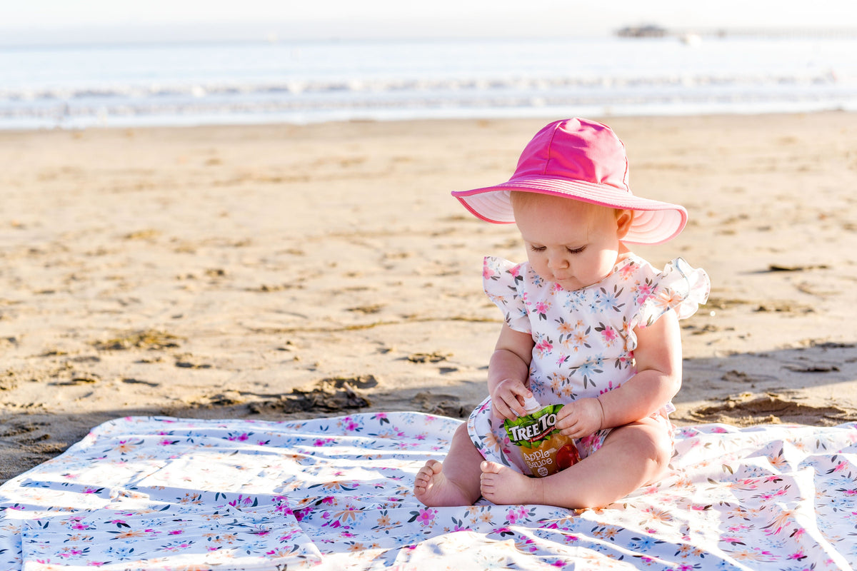 Pastel Floral Splash Mat - A Waterproof Catch-All for Highchair Spills and More!
