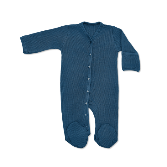 Waffle Footie - Marine