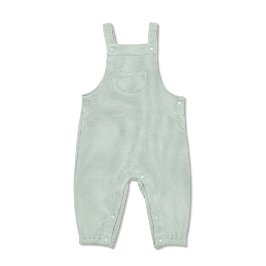 Waffle Overalls - Sage