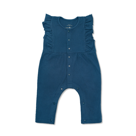 Waffle Ruffle Coverall - Marine