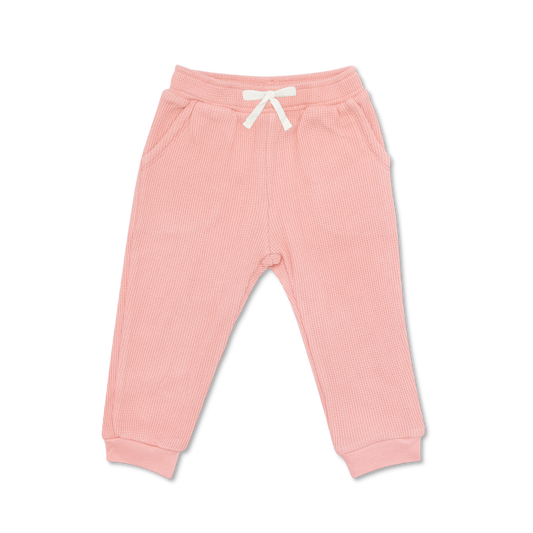 Waffle Joggers - Dusty Rose
