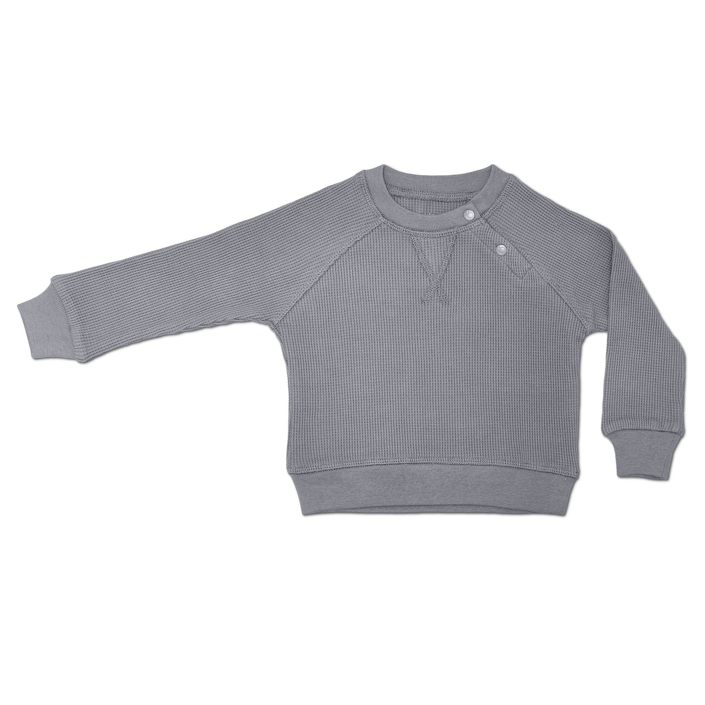 Waffle Crewneck Sweatshirt - Smoke