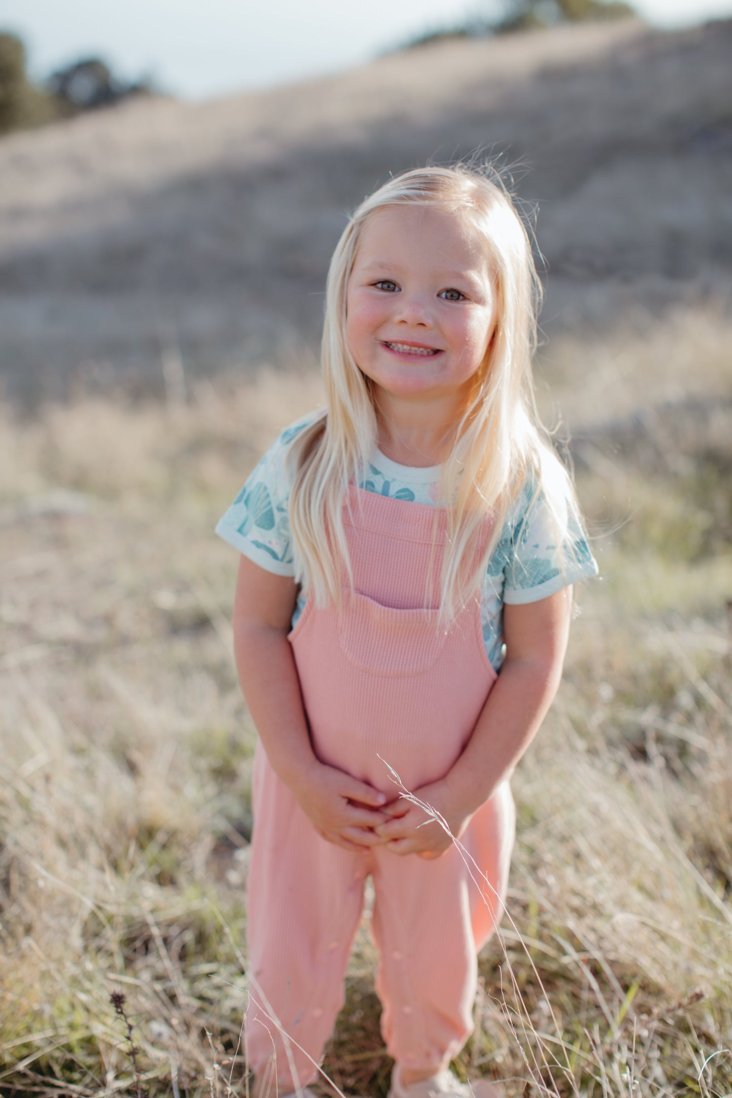 Waffle Overalls - Dusty Rose