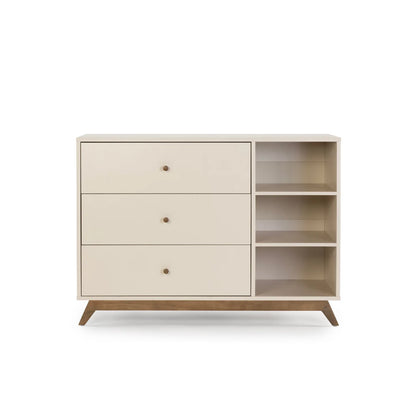Central Park 3-drawer, Two Shelves Nursery Dresser