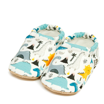 Ella Bonna Non-Slip Sole Dinosaur Patterned Baby Booties, Home Boot Slippers Nursery Shoes
