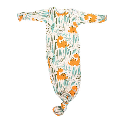 Dinosaur Themed Newborn Knotted Gown