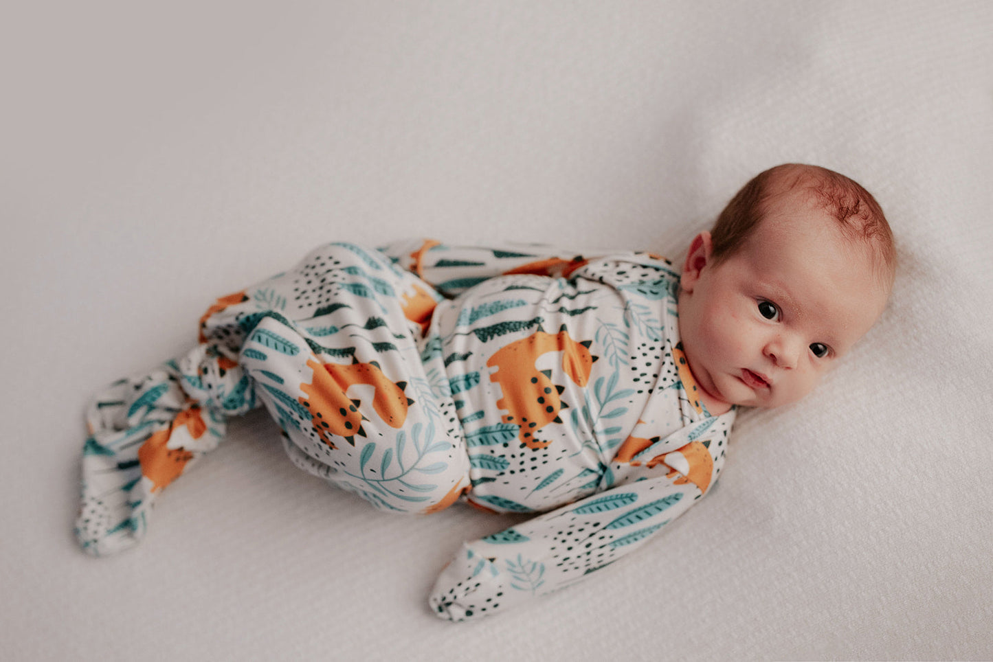 Dinosaur Themed Newborn Knotted Gown