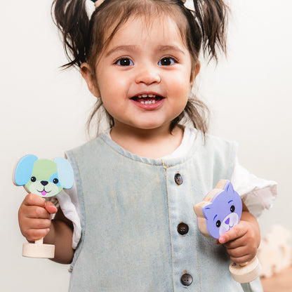 Grasp & Giggle Dog Rattle | Made in the USA 🇺🇸
