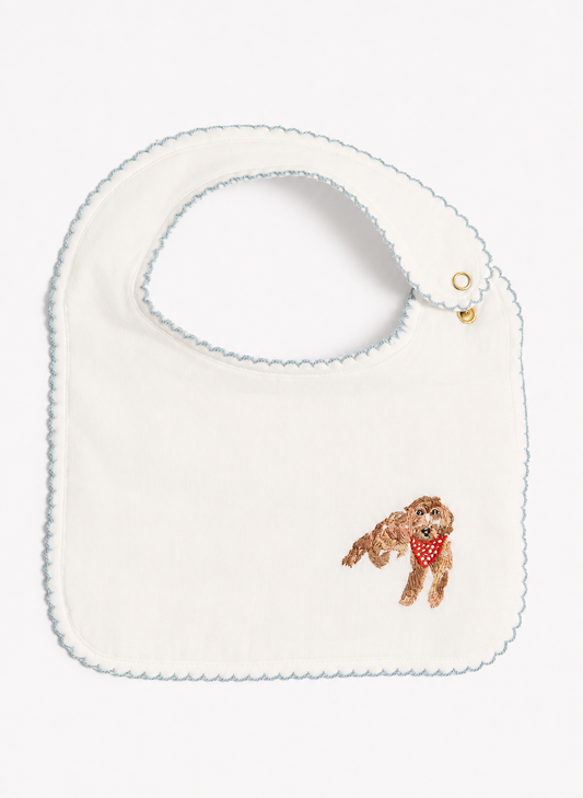 Classic Bib - Embroidered Dog
