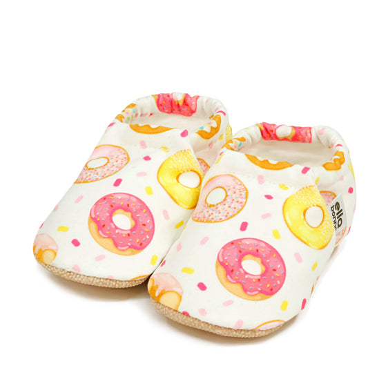 Ella Bonna Non-Slip Sole Doughnut Patterned Baby Booties, Home Boot Slippers Nursery Shoes