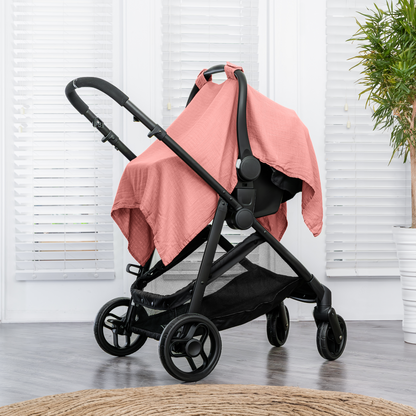 Baby Car Seat Cover in Dusty Rose