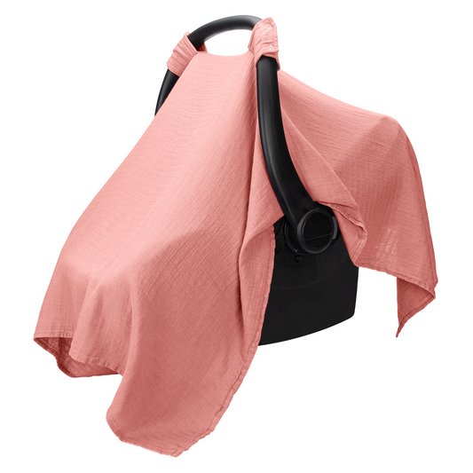 Baby Car Seat Cover in Dusty Rose