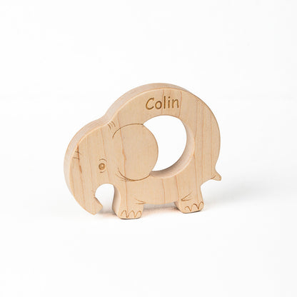 Soothing Elephant Teether with Organic Cotton Bag | Made in the USA 🇺🇸