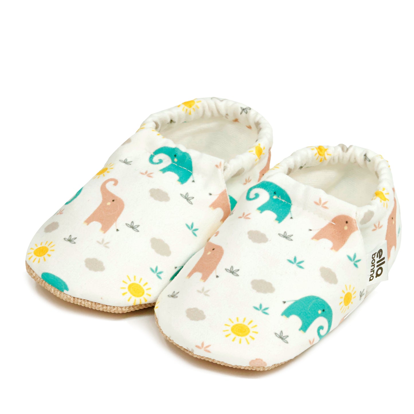 Ella Bonna Baby Moccasins, Slippers, Elephant