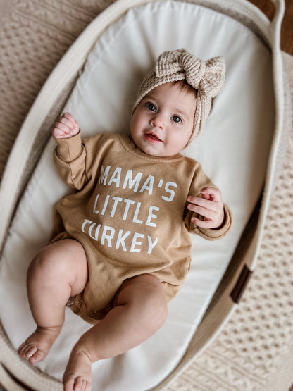 Mama's Little Turkey Sweatshirt Romper - more colors