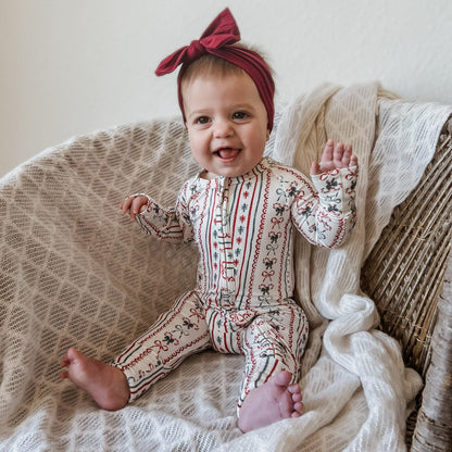 Candy Cane Lane Bamboo Christmas Pajamas - Zippy