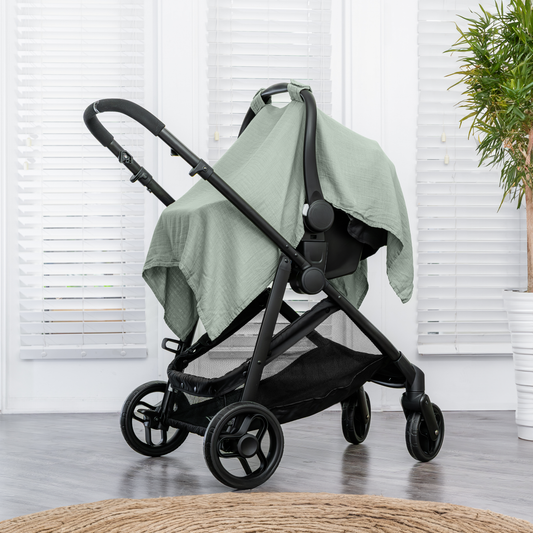 Baby Car Seat Cover in Fern