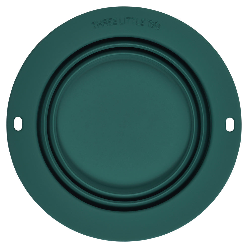 Forest Green Collapsible Bowl for Travel or Home