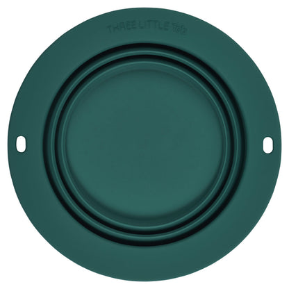 Forest Green Collapsible Bowl for Travel or Home