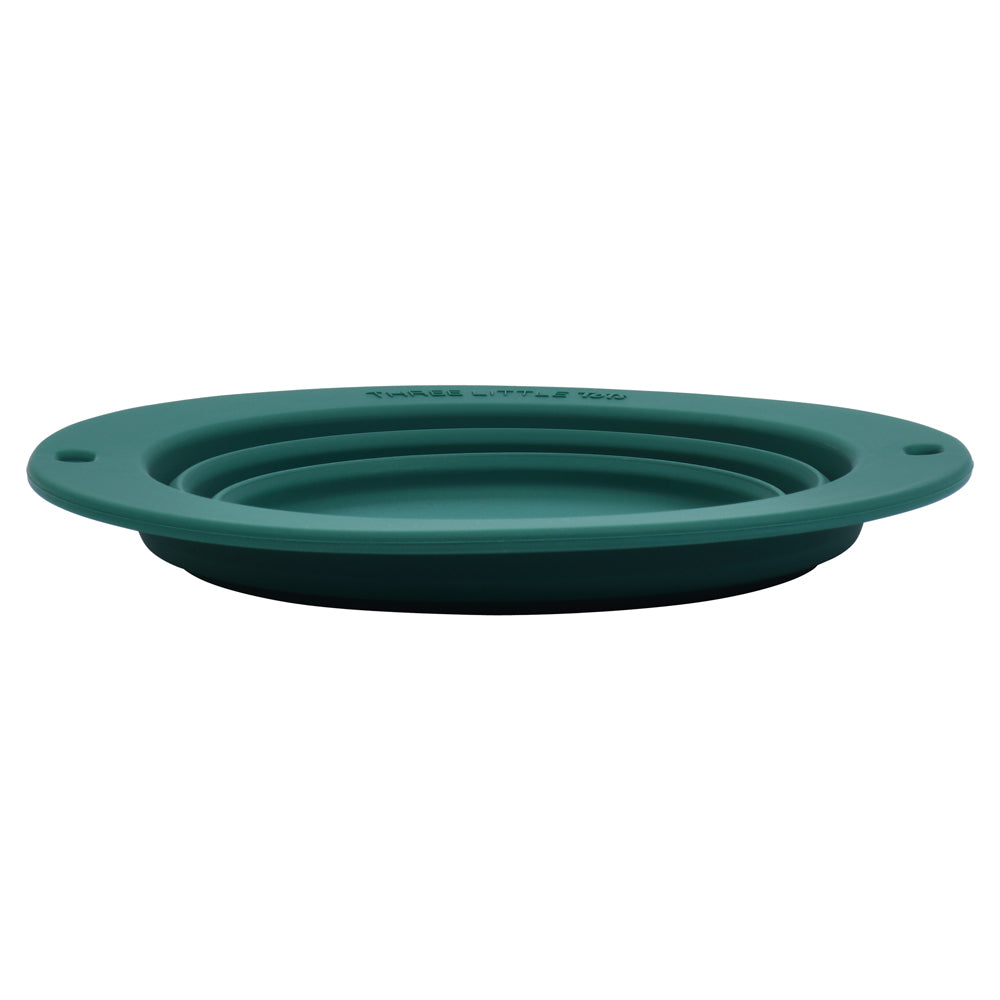 Forest Green Collapsible Bowl for Travel or Home